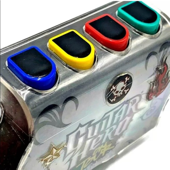 NINTENDO DS GUITAR HERO On Tour Red Octane GUITAR GRIP CONTROLLER Tested - Picture 2 of 12